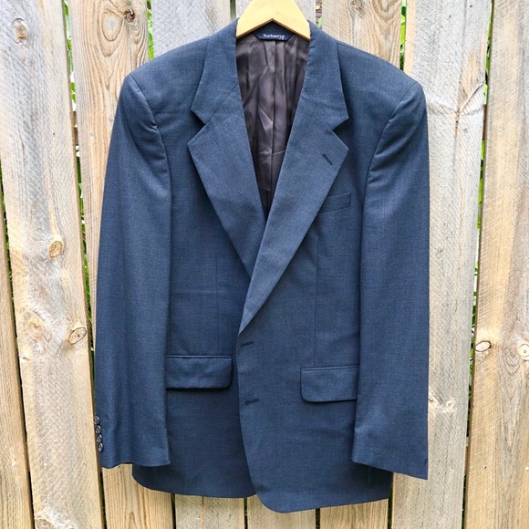 *BurberryVintage Wool Suit Jacket 42L